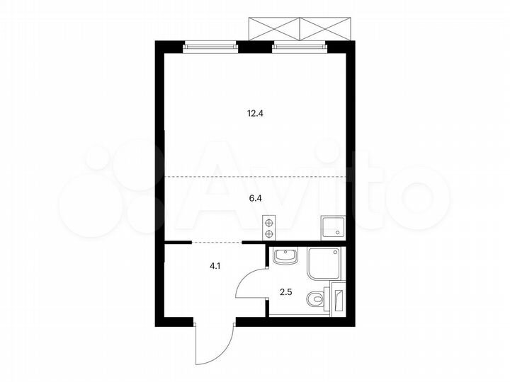 Квартира-студия, 25,4 м², 13/33 эт.