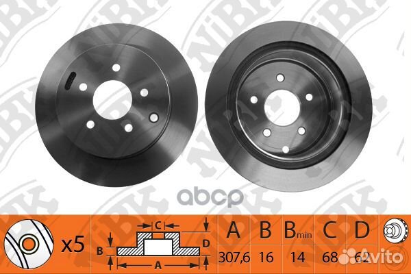 Диск тормозной nissan murano/FX35/FX45 05- зад