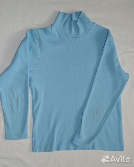 Блузки, рубашки школьные голубые 11-12 лет 146-158