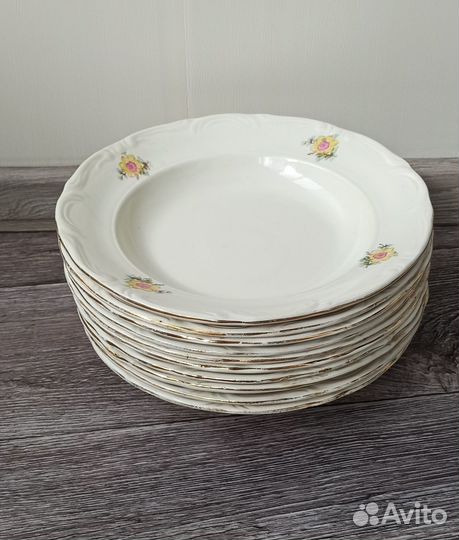Тарелки глубокие СССР набор 10 шт