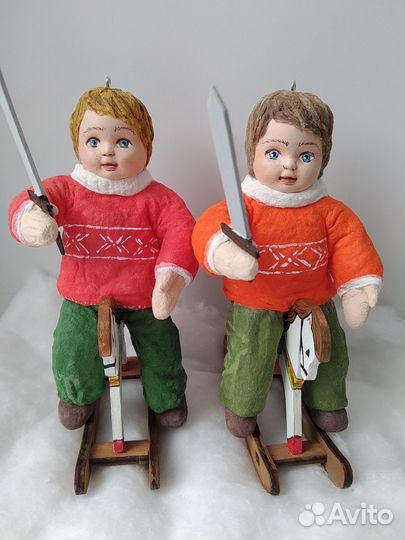 Ватные елочные игрушки