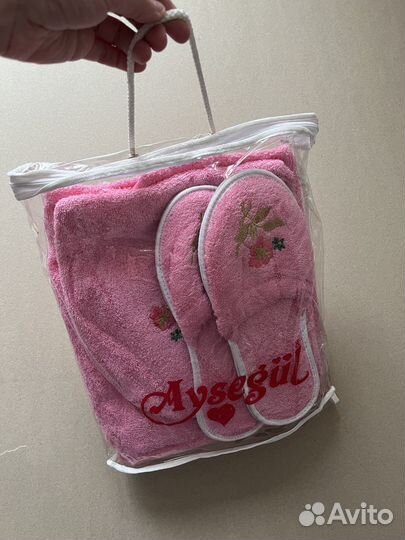 Банный набор подарочный с вышивкой