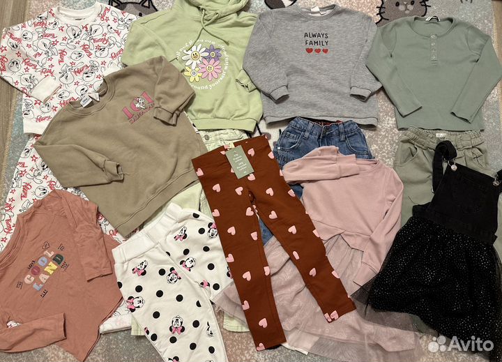 Пакет вещей на девочку 104 zara hm