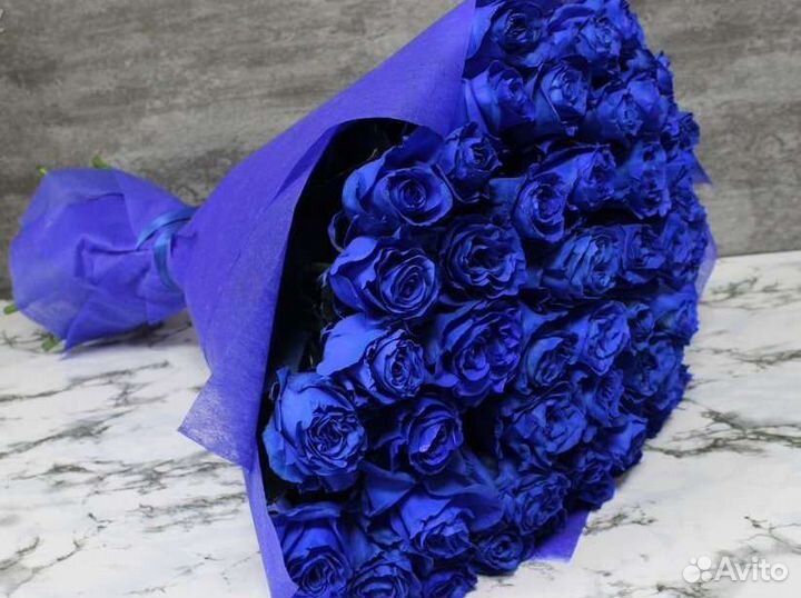 Букет синих роз доставка