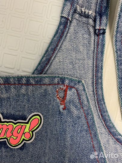 Джинсовый комбинезон для девочки 68