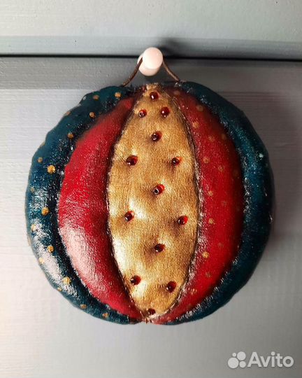 Набор елочных игрушек из 5 шт. Ручная работа