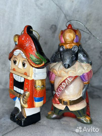 Елочные игрушки мышиный король и щелкунчик