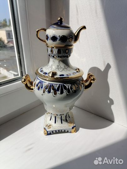 Самовар фарфор Гжель СССР