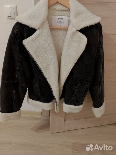 Джинсовая куртка с мехом женская
