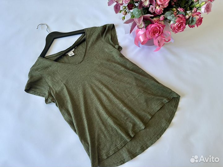 Футболка 42 S Лён льняная H&M HM