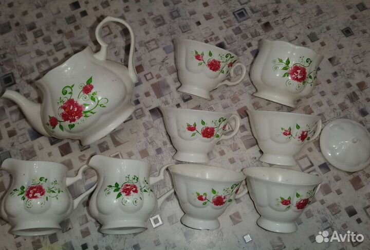 Набор детской посуды, еды лотом