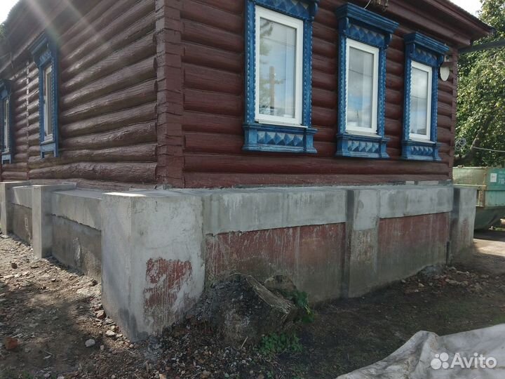 Замена фундамента, венцов