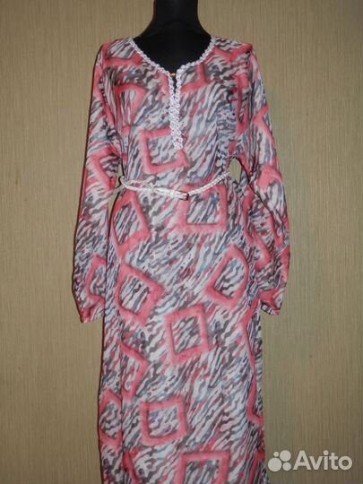 Длинное шифоновое платье р.48-50 в пол