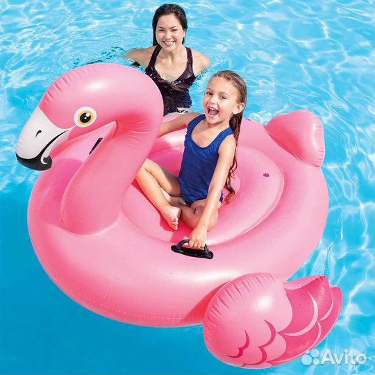 Надувной плот розовый фламинго единорог
