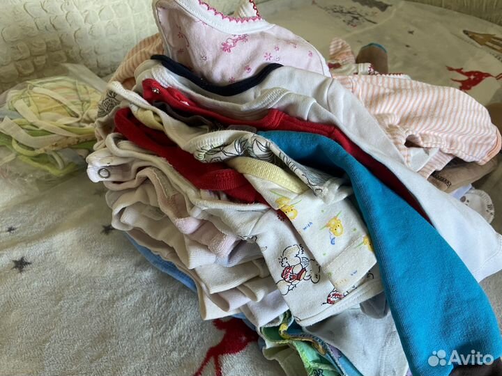 Детские вещи пакетом 56-62 (0-3м) 45 шт