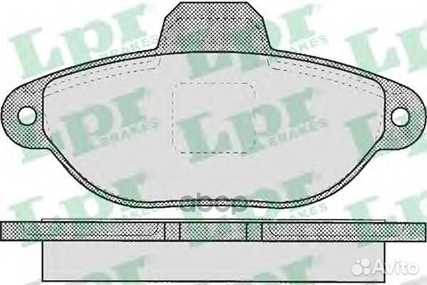 Колодки тормозные fiat punto/panda 94- передние