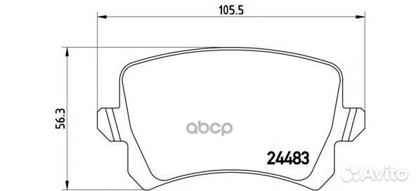 Колодки тормозные дисковые зад P85108 Brembo