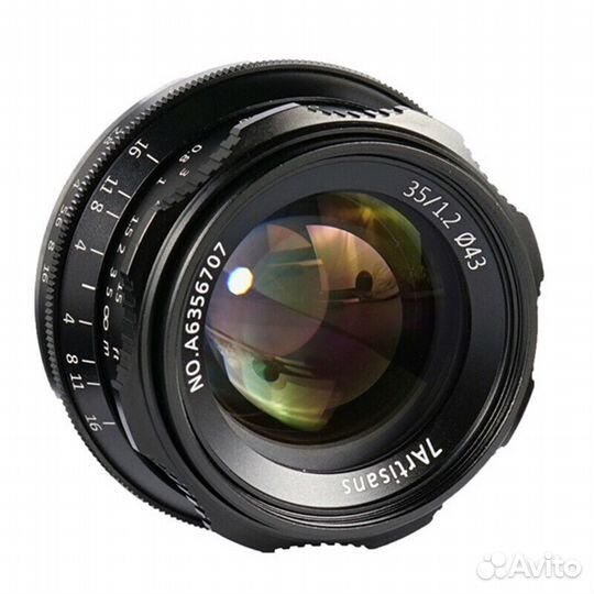 Объектив 7artisans 35mm f1.2 Canon EF-M, цвет черн