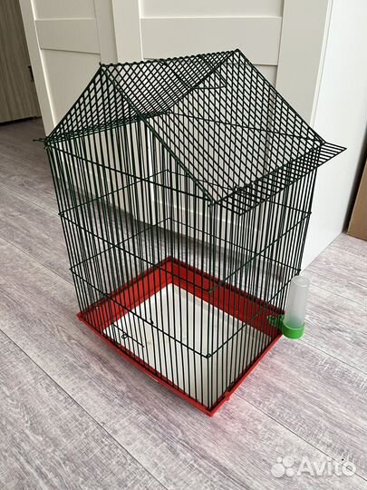 Клетка для попугаев с сеткой от мусора и перьев