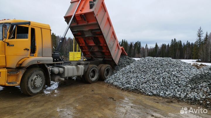 Песок с карьера своим транспортом