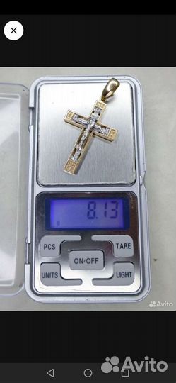 Крест мужской 585