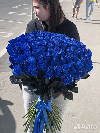 101шт Синий Роза