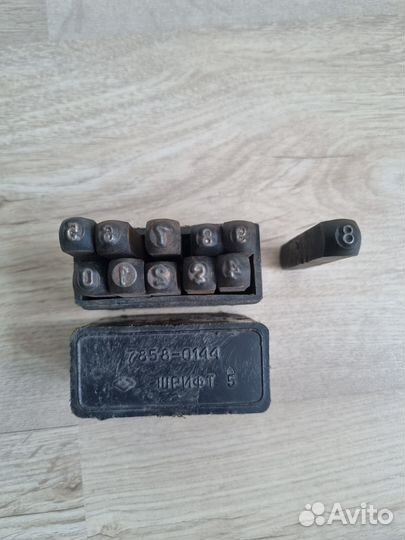 Клейма ударные шрифт 5 цифры СССР