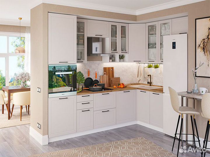 Кухня Кельн корпус шн3Я 600 бел фасад шн3Я 600 кел