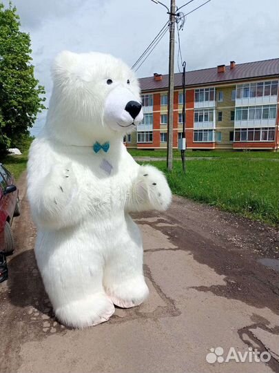 Белый пушистый мишка 3 метра