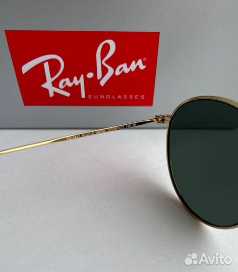 Очки Ray Ban Round Metal зеленые