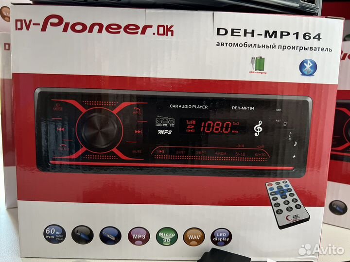 Автомагнитола pioneer с Bluetooth (новая)