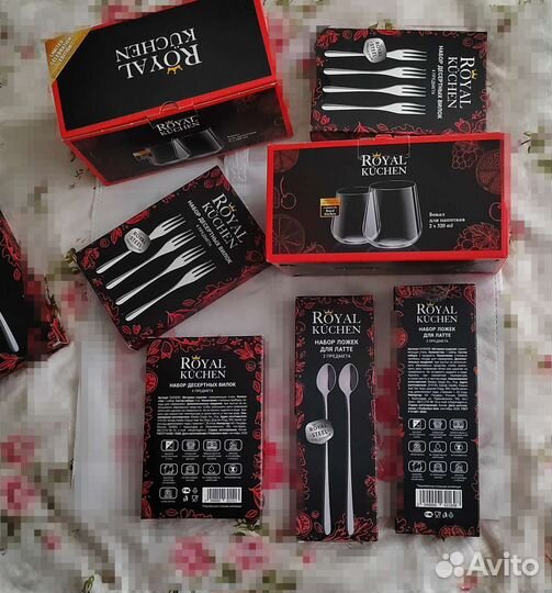 Ножи, вилки, ложки,бокалы Royal Kuchen новые