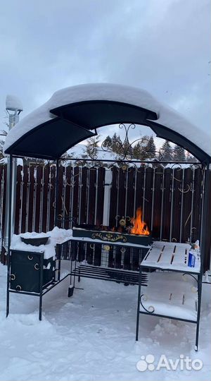 Мангал с печкой