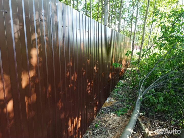 Забор из профлиста под ключ