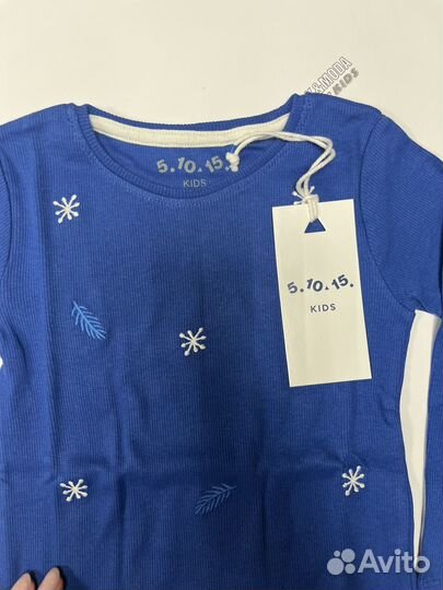 Туника кофта синяя для девочки новая 5.10.15 р 98