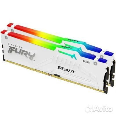 Оперативная память Kingston Fury Beast White RGB Expo KF560C30bweak2-64 - новая