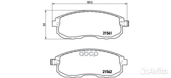 Колодки тормозные дисковые перед P56065 Brembo