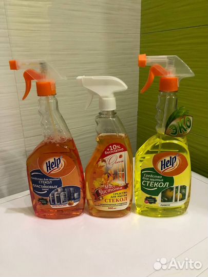 Чистящие моющие Глорикс, Доместос, Хелп, М.Мускул