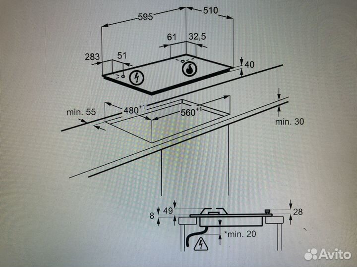 Варочная панель газовая Electrolux нерж