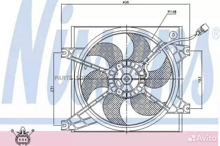 Nissens 85085 Вентилятор охл.двиг