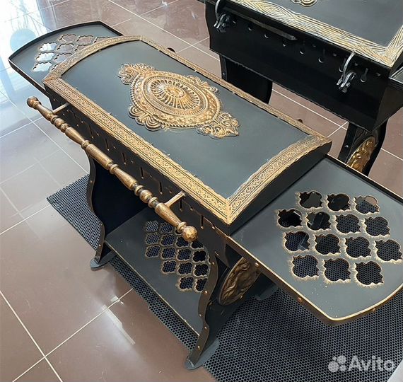 Мангал с крышкой барбекю