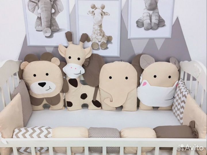 Бортики в детскую кроватку для новорожденных