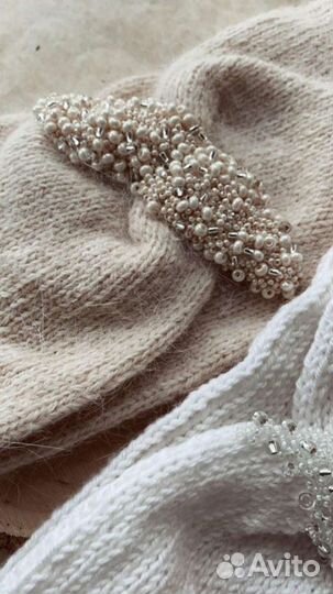 Мягкая повязка на голову, расшитая бисером