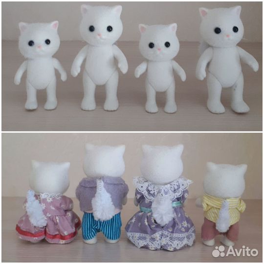 Семья персидских котов и ёжиков Sylvanian Families