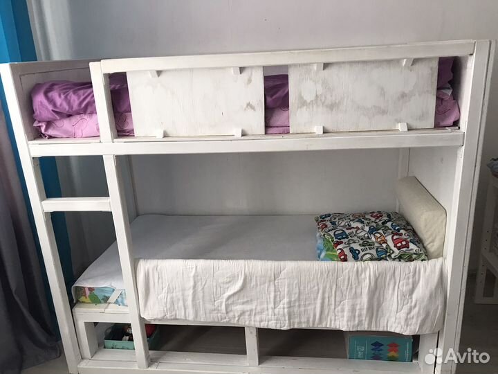 Кровать двухъярусная чердак