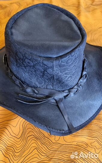 Шляпа мужская кожаная