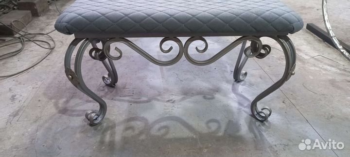 Банкетка пуфик кованый