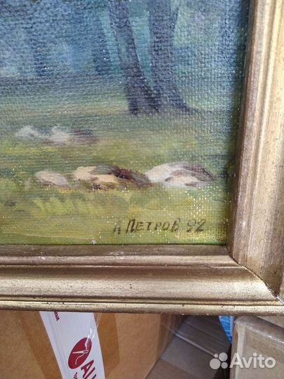 Картина маслом лесной пейзаж