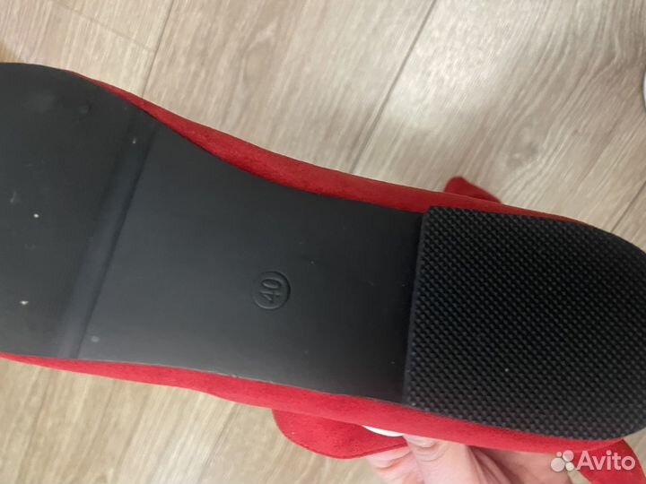 Замшевые балетки 40