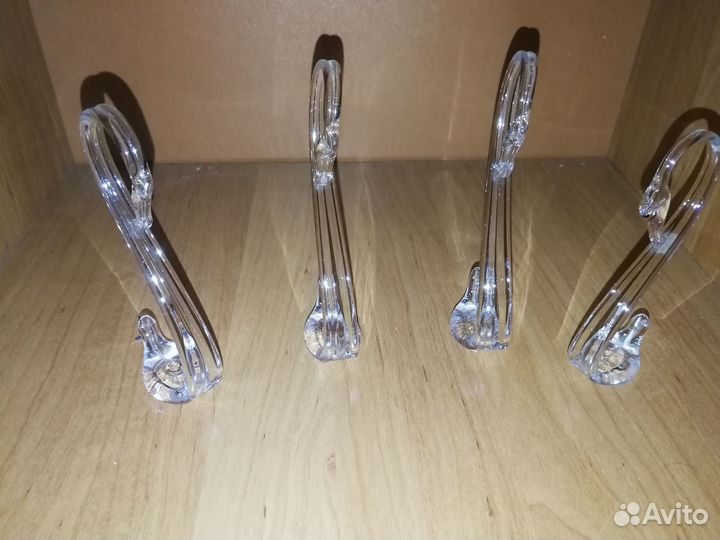 Лебеди хрустальные, 4шт